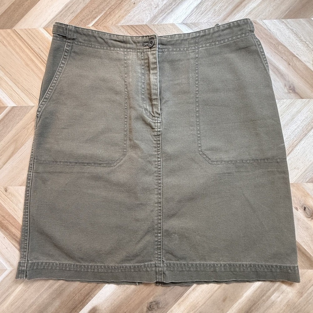 Lauren‎ Ralph Lauren Khaki/Olive Cotton Skirt Wmns 8 Cottagecore Preppy Indie